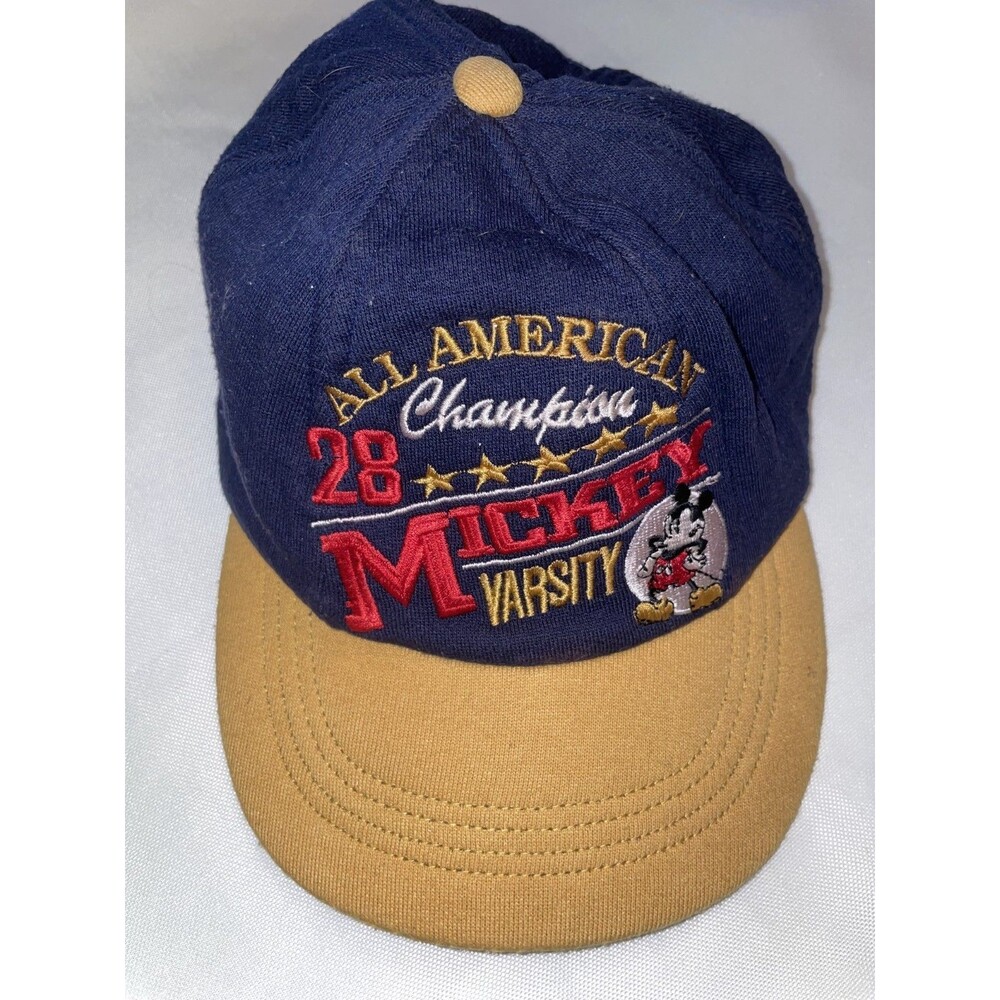 Disney Store Mickey Mouse All American Champion 28 Varsity Baseball Cap Hat Kids